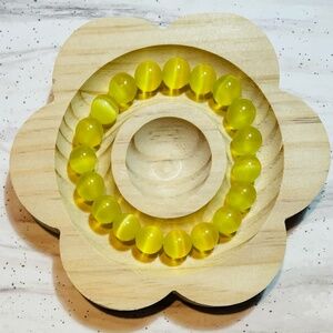Handmade Yellow Cat's Eye Bracelet